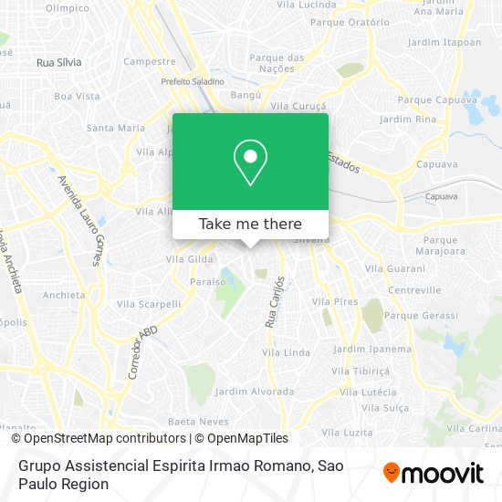 Grupo Assistencial Espirita Irmao Romano map