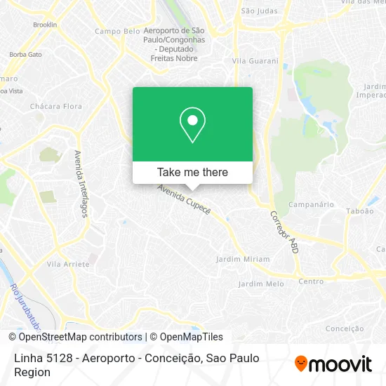 Linha 5128 - Aeroporto - Conceição map