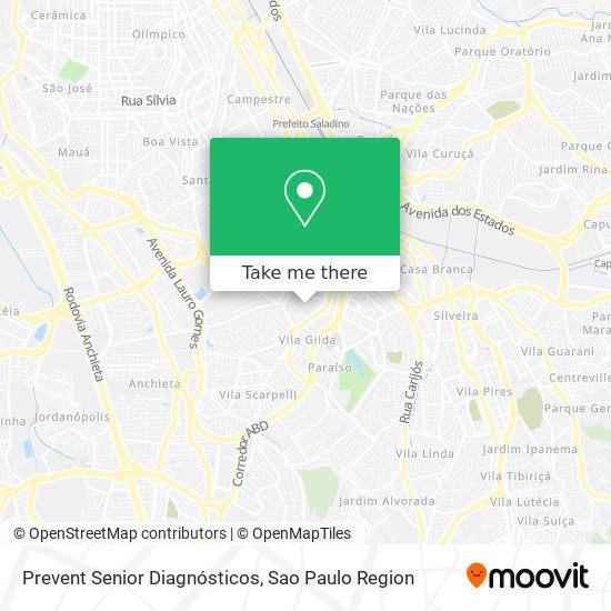 Prevent Senior Diagnósticos map