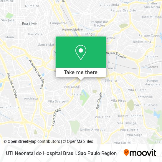 Mapa UTI Neonatal do Hospital Brasil