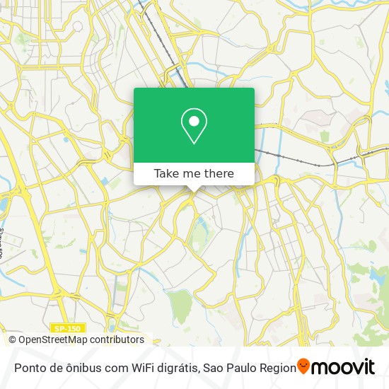 Mapa Ponto de ônibus com WiFi digrátis