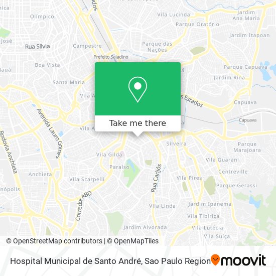 Hospital Municipal de Santo André map