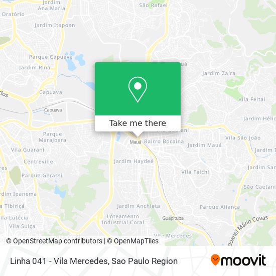 Linha 041 - Vila Mercedes map