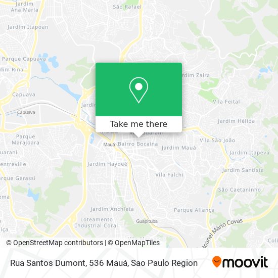 Mapa Rua Santos Dumont,  536 Mauá