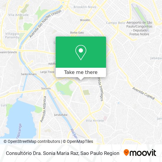 Consultório Dra. Sonia Maria Raz map