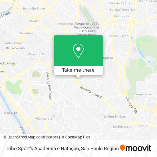 Mapa Tribo Sport's Academia e Natação