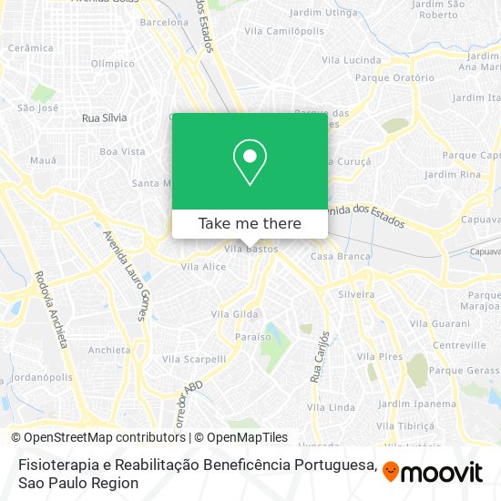 Fisioterapia e Reabilitação Beneficência Portuguesa map