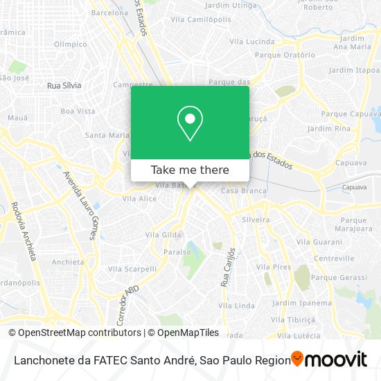 Mapa Lanchonete da FATEC Santo André