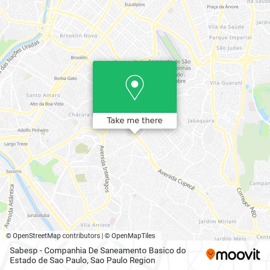 Mapa Sabesp - Companhia De Saneamento Basico do Estado de Sao Paulo