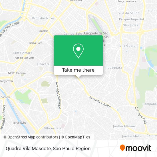 Quadra Vila Mascote map