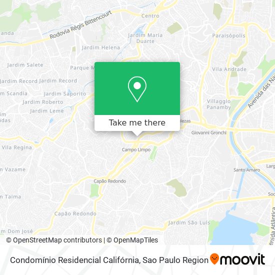 Condomínio Residencial Califórnia map