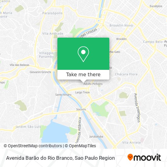 Mapa Avenida Barão do Rio Branco