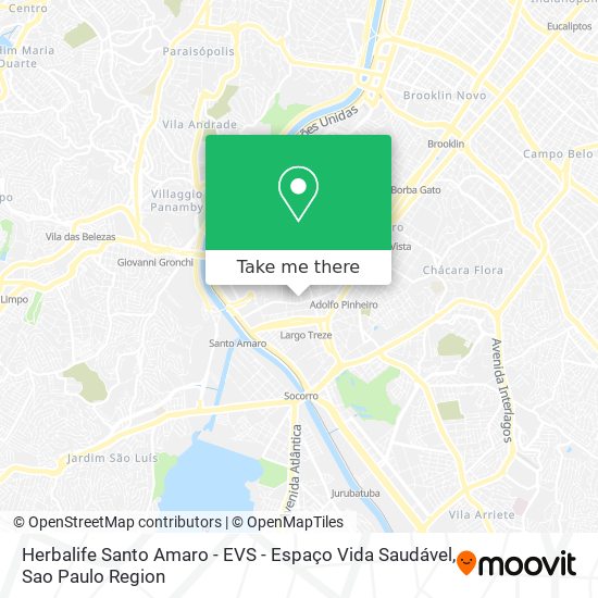Herbalife Santo Amaro - EVS - Espaço Vida Saudável map