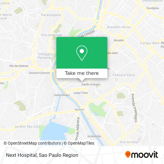 Next Hospital map