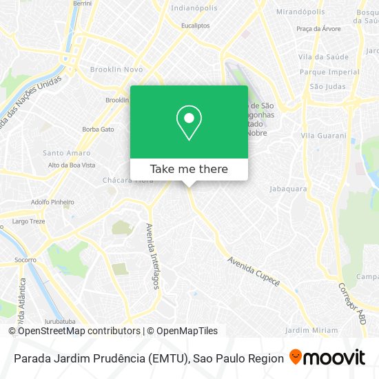 Mapa Parada Jardim Prudência (EMTU)