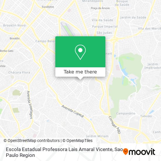Mapa Escola Estadual Professora Lais Amaral Vicente