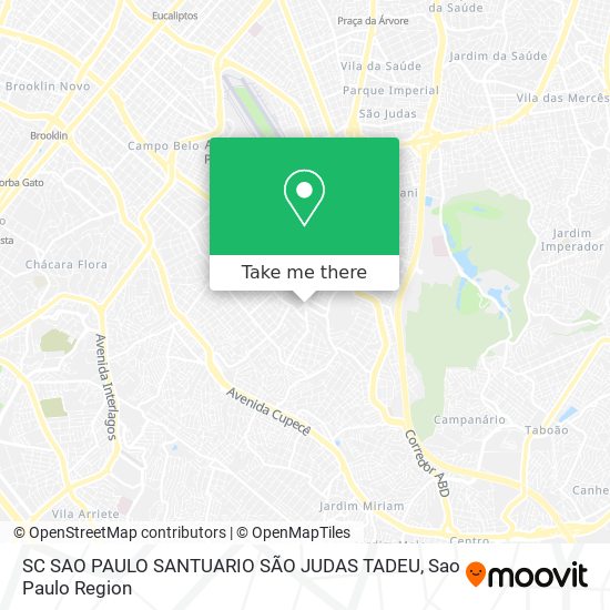 Mapa SC SAO PAULO SANTUARIO SÃO JUDAS TADEU