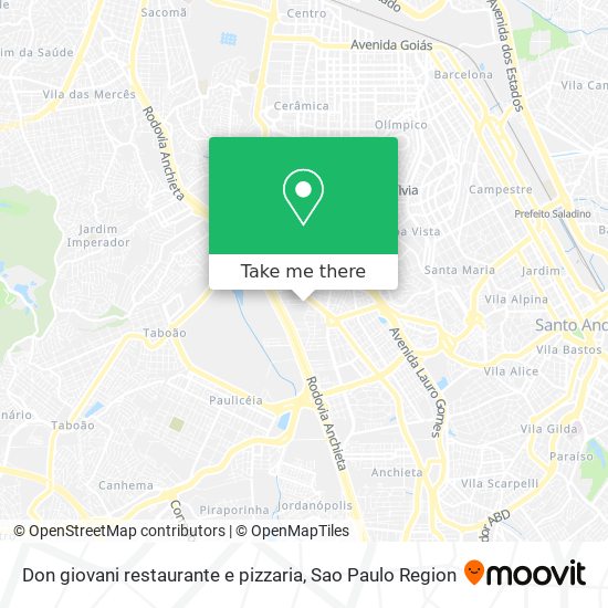 Don giovani restaurante e pizzaria map