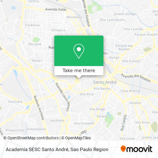 Academia SESC Santo André map