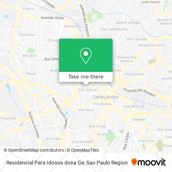 Mapa Residencial Para Idosos dona Ge