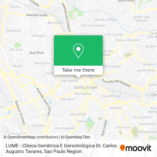LUME - Clínica Geriátrica E Gerontológica Dr. Carlos Augusto Tavares map