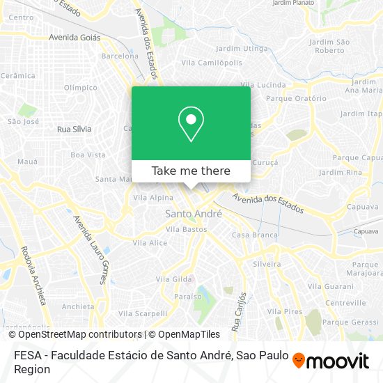 FESA - Faculdade Estácio de Santo André map