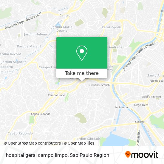 hospital geral campo limpo map