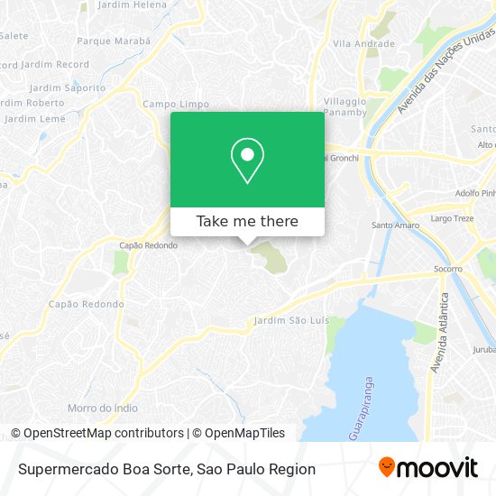 Mapa Supermercado Boa Sorte