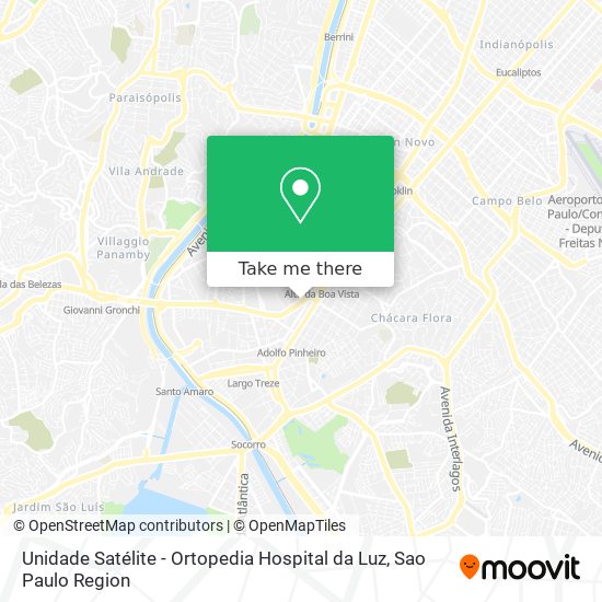 Unidade Satélite - Ortopedia Hospital da Luz map