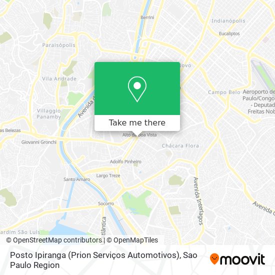 Mapa Posto Ipiranga (Prion Serviços Automotivos)