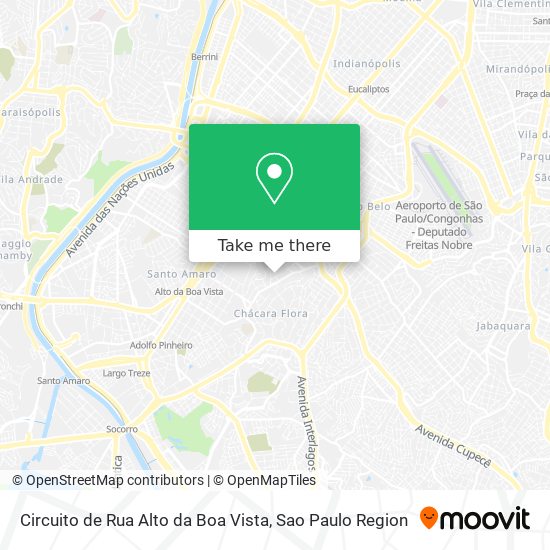 Mapa Circuito de Rua Alto da Boa Vista