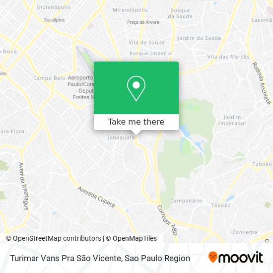 Mapa Turimar Vans Pra São Vicente