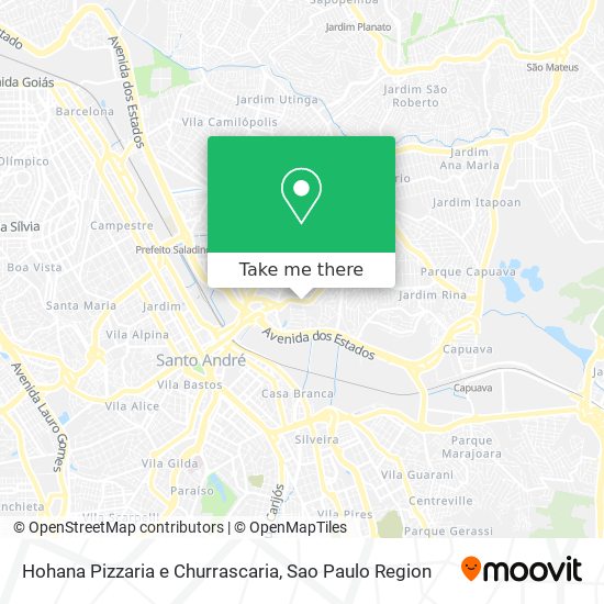 Mapa Hohana Pizzaria e Churrascaria