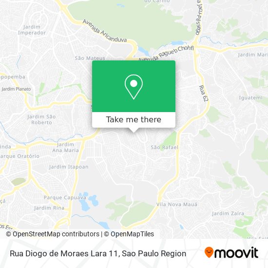 Mapa Rua Diogo de Moraes Lara 11