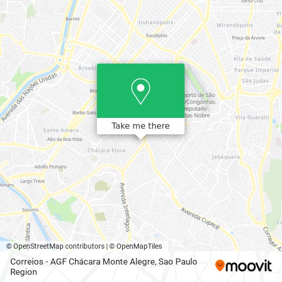 Correios - AGF Chácara Monte Alegre map