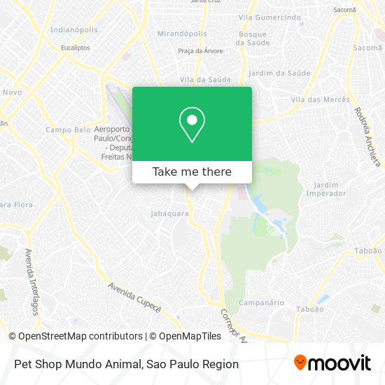 Pet Shop Mundo Animal map