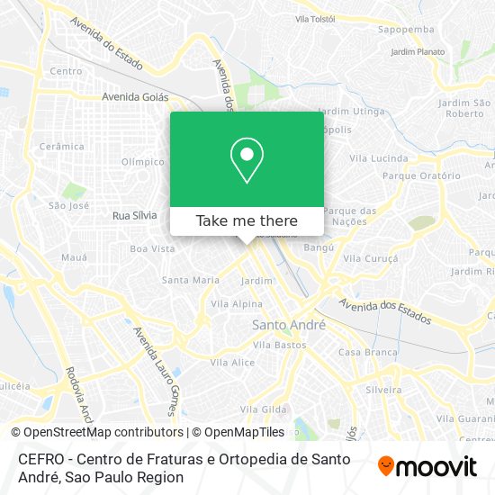 CEFRO - Centro de Fraturas e Ortopedia de Santo André map