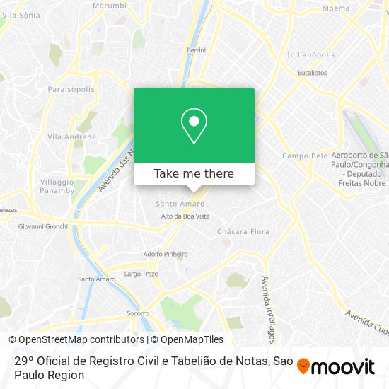 29º Oficial de Registro Civil e Tabelião de Notas map