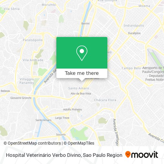 Mapa Hospital Veterinário Verbo Divino