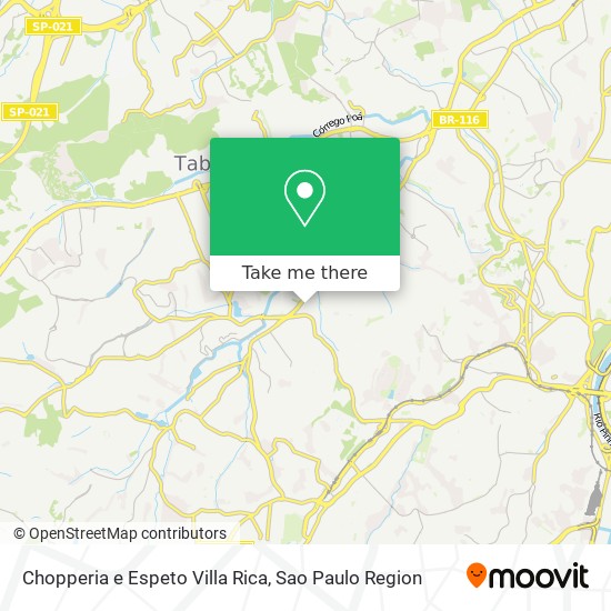Mapa Chopperia e Espeto Villa Rica