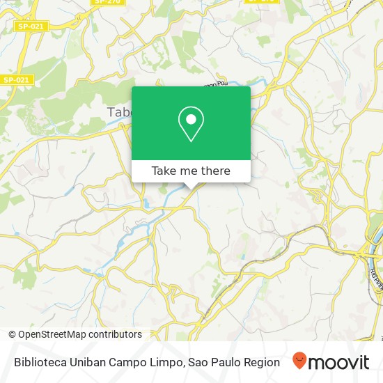 Biblioteca Uniban Campo Limpo map