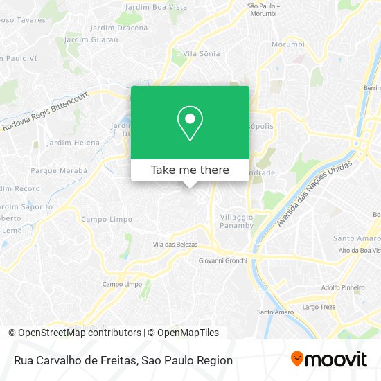 Mapa Rua Carvalho de Freitas