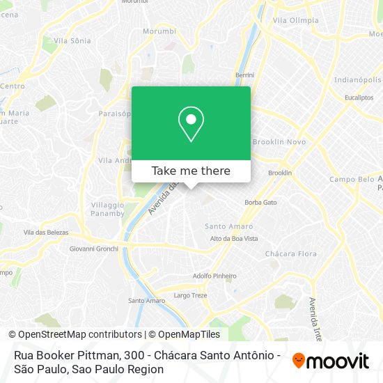 Rua Booker Pittman, 300 - Chácara Santo Antônio - São Paulo map