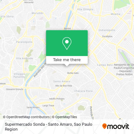 Mapa Supermercado Sonda - Santo Amaro