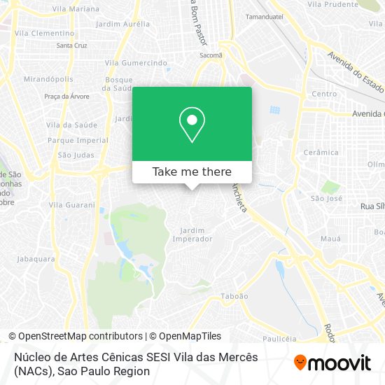 Núcleo de Artes Cênicas SESI Vila das Mercês (NACs) map