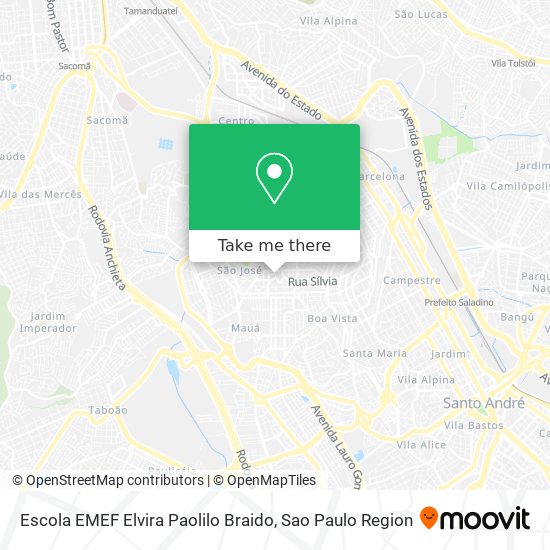 Mapa Escola EMEF Elvira Paolilo Braido