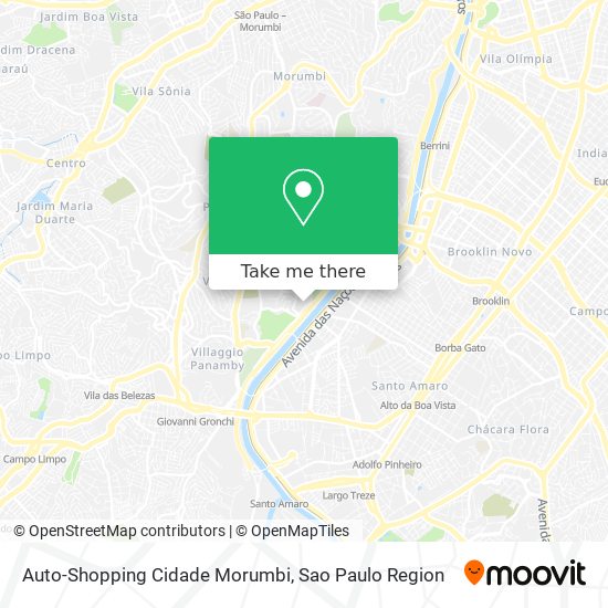 Auto-Shopping Cidade Morumbi map