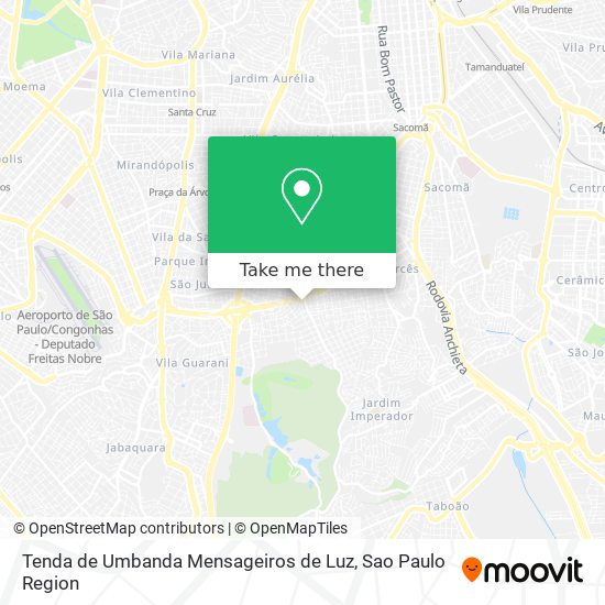 Tenda de Umbanda Mensageiros de Luz map