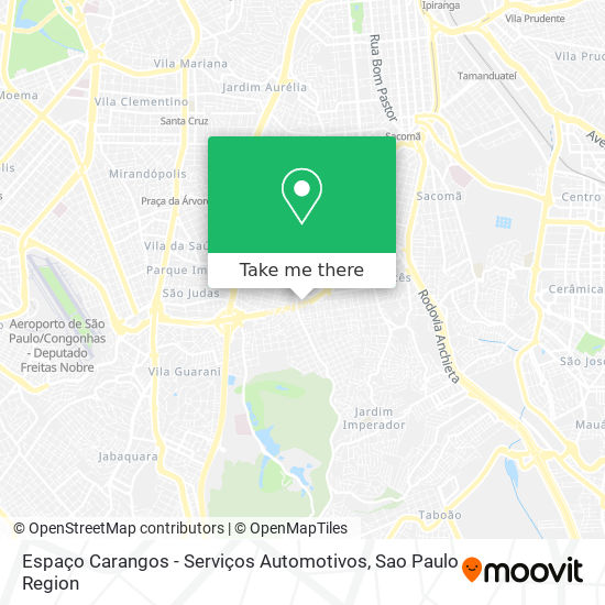 Mapa Espaço Carangos - Serviços Automotivos