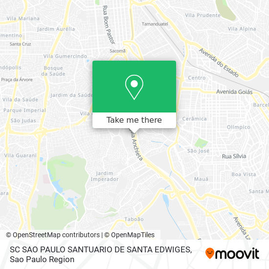 SC SAO PAULO SANTUARIO DE SANTA EDWIGES map